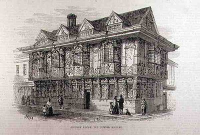 Ancient House in the Old Butter Market, Ipswich, from The Illustrated London News by English School